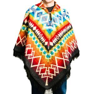 8894 Adult Ponchos With Hood For Men – Alpaca Mens Poncho